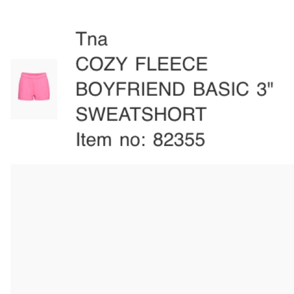 Aritzia Tna Cozy Fleece Boyfriend Sweatshorts - Pink